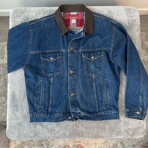 Men’s Vintage 90’s Marlboro Country Store Denim Trucker Jean Jacket Size L
